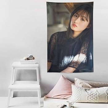 ソフトパステル水彩画 女性の肖像 多色使いアートインテリア