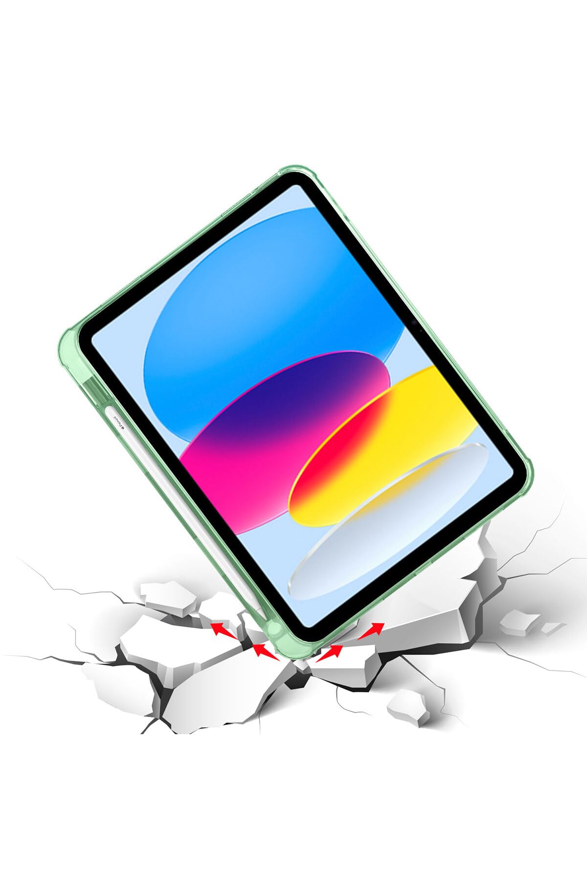CONSTRAIN - iPad 11.Nesil 2025 Kılıf Tri Folding Kalem Bölmeli Standlı Kılıf - Mavi - Beyaz 1