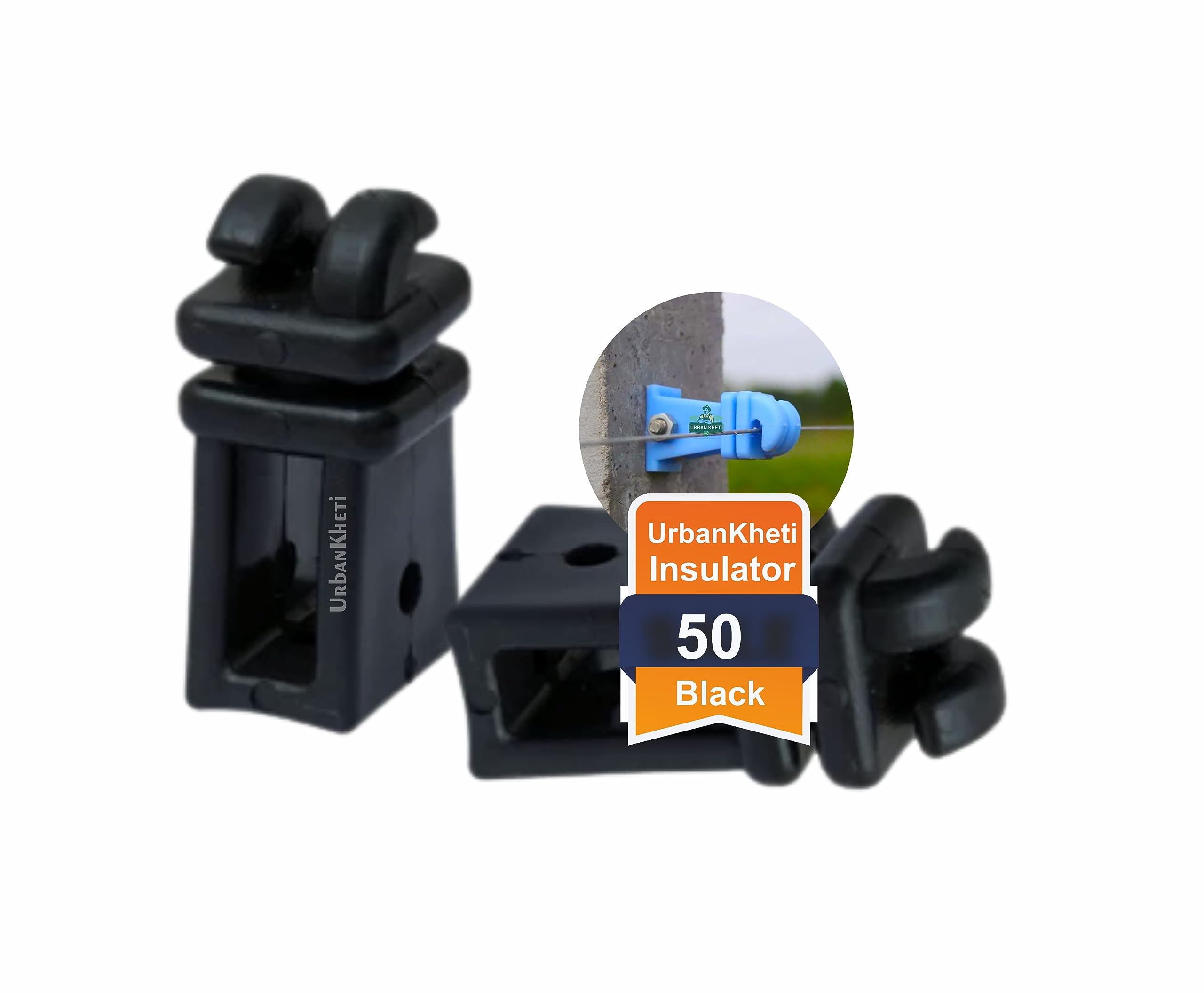 UrbanKheti Insulator for Electric Fence (Pack of 50) Insulator for Solar Fencing India’s No 1 Agriculture Product for Zatka Machine Electric Fencing/Farm/Garden (Extra Long-Lasting) (B0CCJL4H3T) Amazon Price History, Amazon Price Tracker