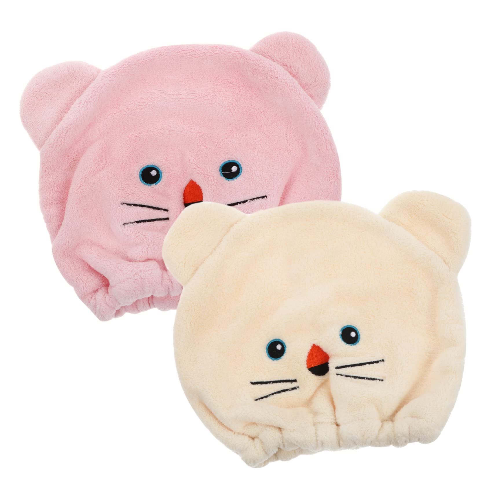 MERRYHAPY Cartoon Hair Drying Hat 2 Pack Absorbent Hair Cap Head Wrap Towel Bath Towel for Kids