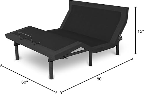 Miniatura 2 de Zutan Base ajustable con tela de tapicería de carbón de lujo inclinación del cuello caída de inclinación de cabeza y pie con tecnología de mejora