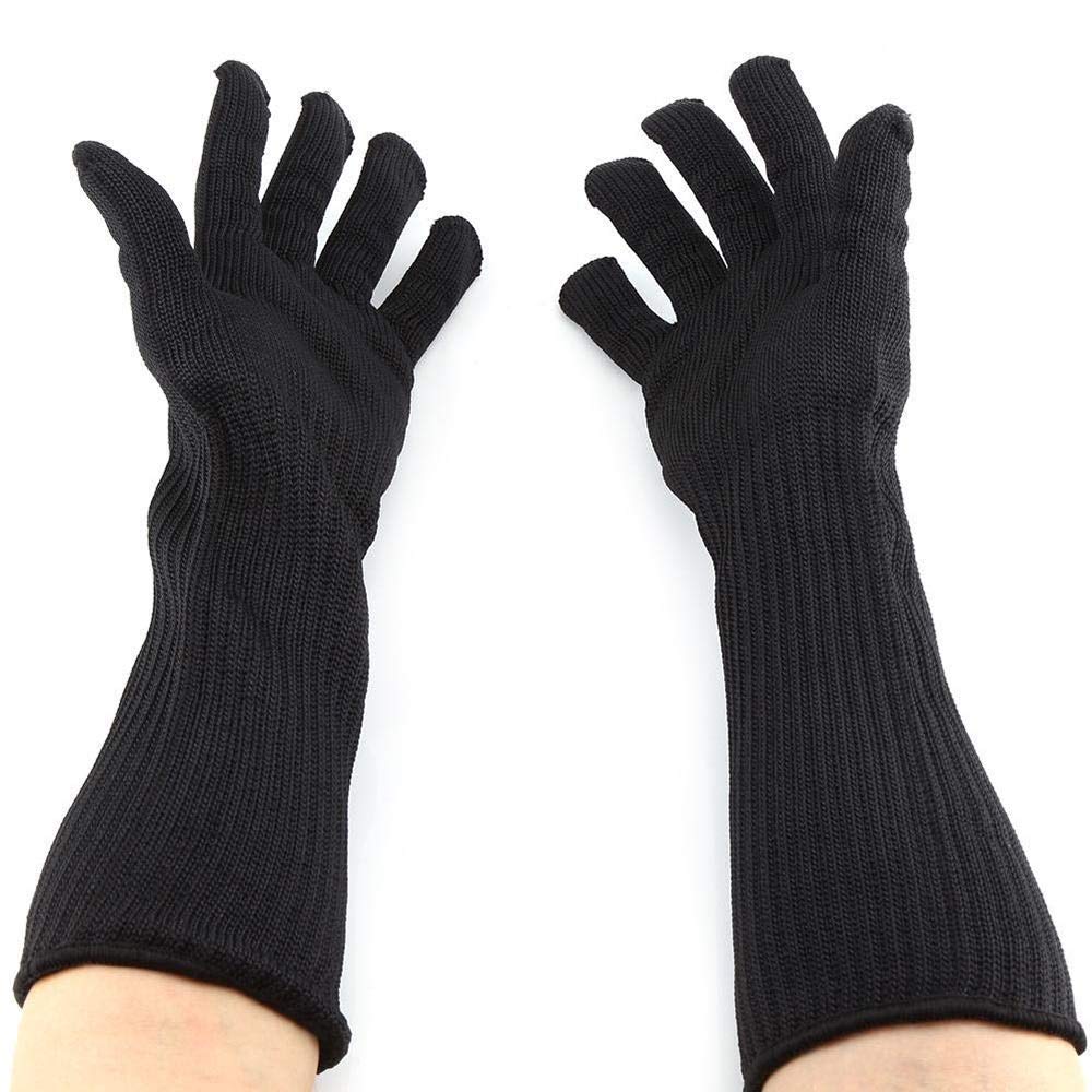 Guantes Guantes resistentes al corte, Protección de nivel 5, Guantes de trabajo de protección de seguridad resistentes a las rozaduras con poliéster + Alambre de acero, Adecuados for corte, Carpinterí