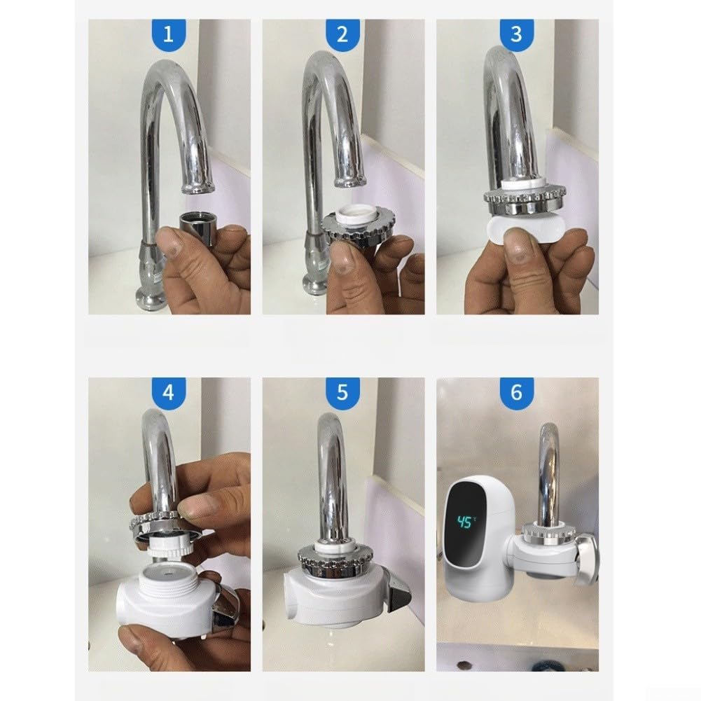 Rubinetto Elettrico Serbatoio ABS 220V Rubinetto Elettrico Serbatoio | Riscaldamento per istantaneo, niente attesa, display temperatura, per ideale cucina, risparmio energetico