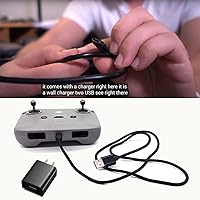 Vista 5 de Cable cargador adaptador de corriente USB C de 5 pies para DJI Mini 2, DJI Air 2S, DJI Mavic 3, DJI Mavic Air 2, controlador inteligente DJI