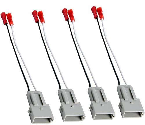 Miniatura 5 de HSTECH 72-6514 2 pares (paquete de 4) arnés de cableado de cable de cable para vehículos Chrysler Dodge Altavoces, adaptador de conector de enchufe