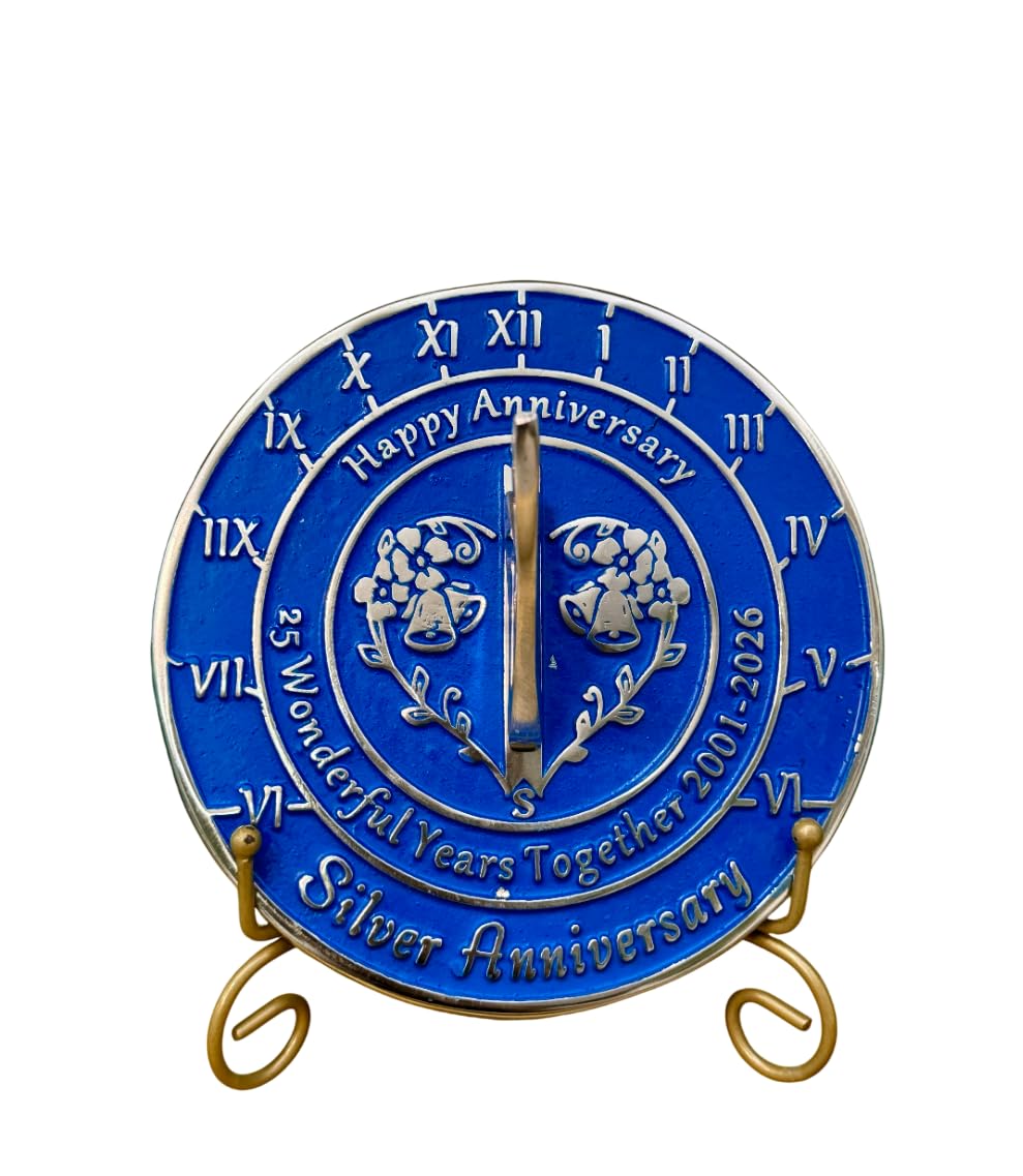 Reloj de sol de aniversario de bodas de plata 2026 para hogar y jardín