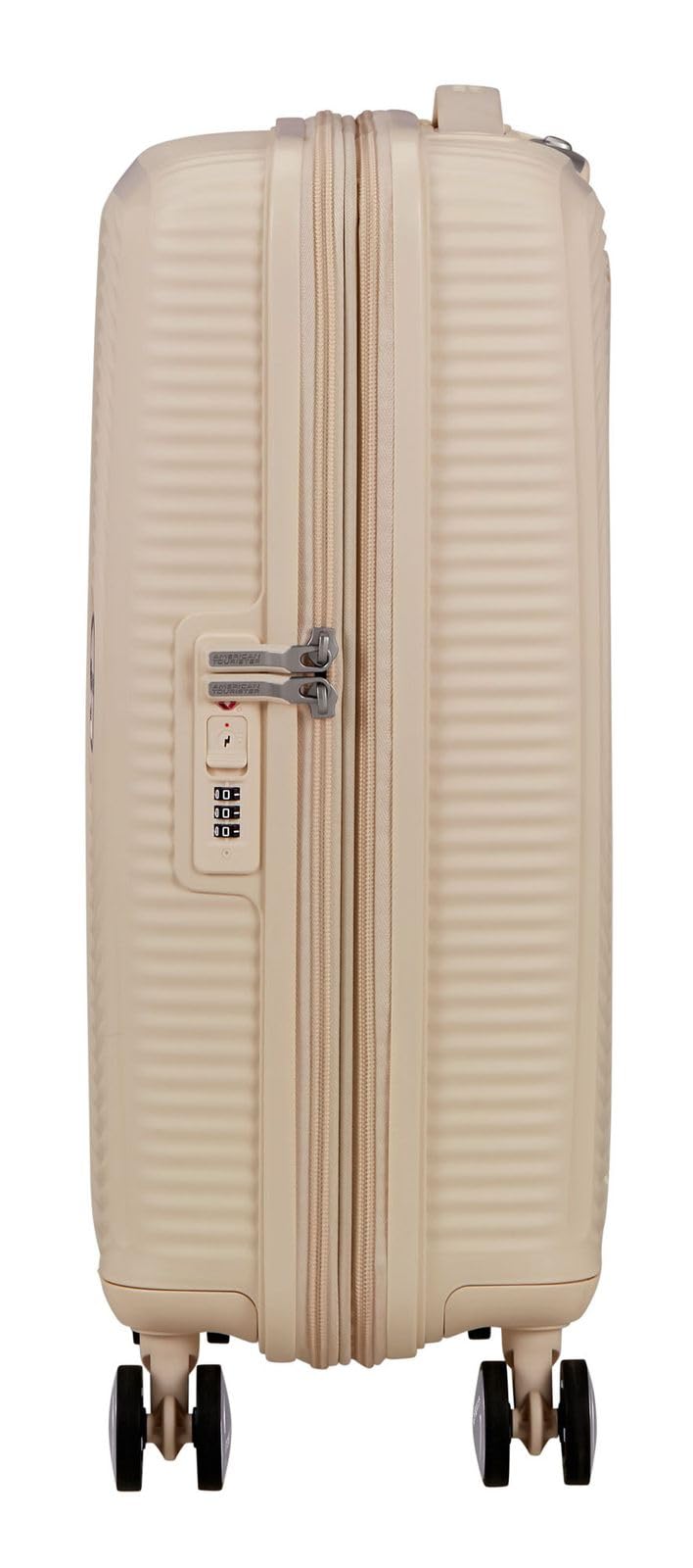 American Tourister carrello Soundbox Spinner 55/20 TSA EXP Trolley Coconut Sand avorio