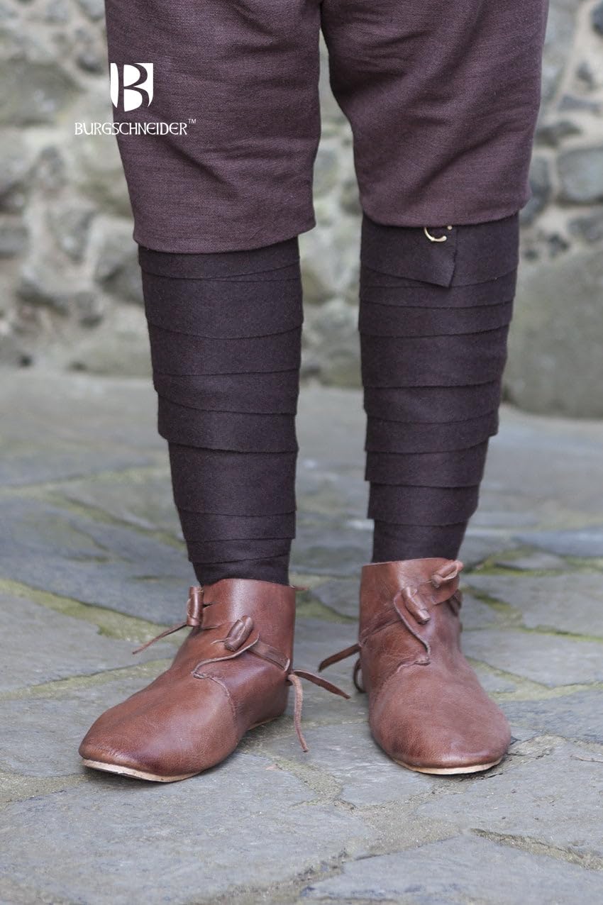 Burgschneider Scaldamuscoli medievali in Materiale Resistente - Accessorio per Costume da Vichingo - 375 cm - Bordeaux