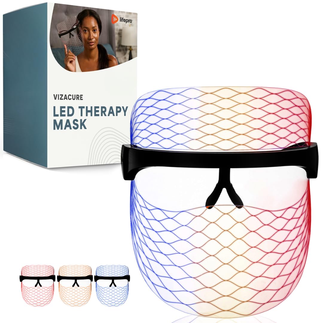 Lifepro Red Light Therapy Mask- Infrared LED with 3 Colors (Red