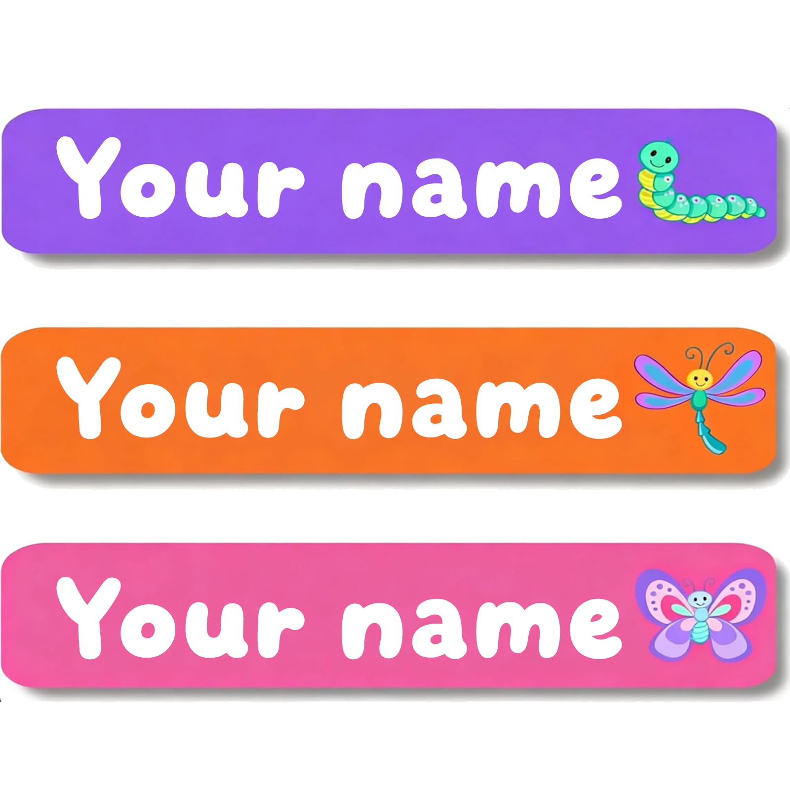 Personalized Waterproof Name Stickers for Kids, Washable Clothing Labels, Durable Name Tags for School, Kindergarten, Lunch Boxes, Books, Toys – Ideal Back to School（Break the cocoon into a butterfly）