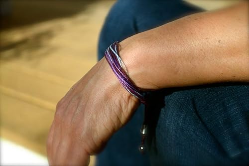 Miniatura 239 de Colorful Bracelet for Men and Women with Hematite Stones: Handmade Designer Adjustable Multistrand String Knotted Macrame Friendship Bracelet