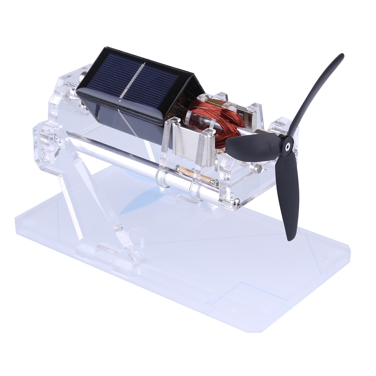 Kit motore a levitazione magnetica a energia solare con ventola a doppio strato, ideale per dimostrazioni scientifiche e decorazioni da scrivania