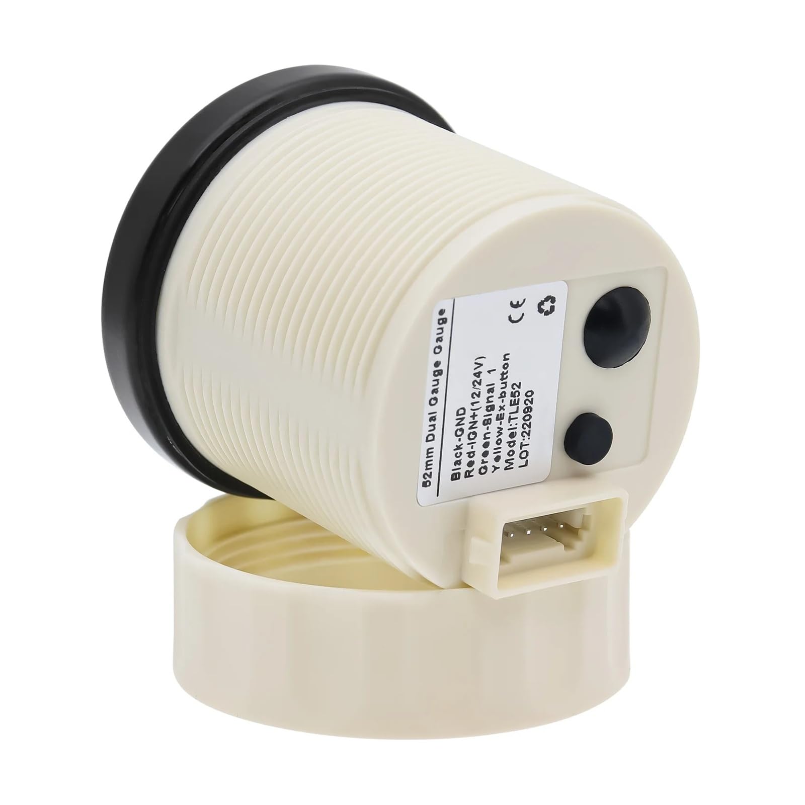 52mm cyfrowy miernik 2 w 1 wskaźnik poziomu paliwa/wody Volt termometr do wody miernik ścieków z alarmem do łodzi samochodowej Stabilne monitorowanie(B Water and Temp)