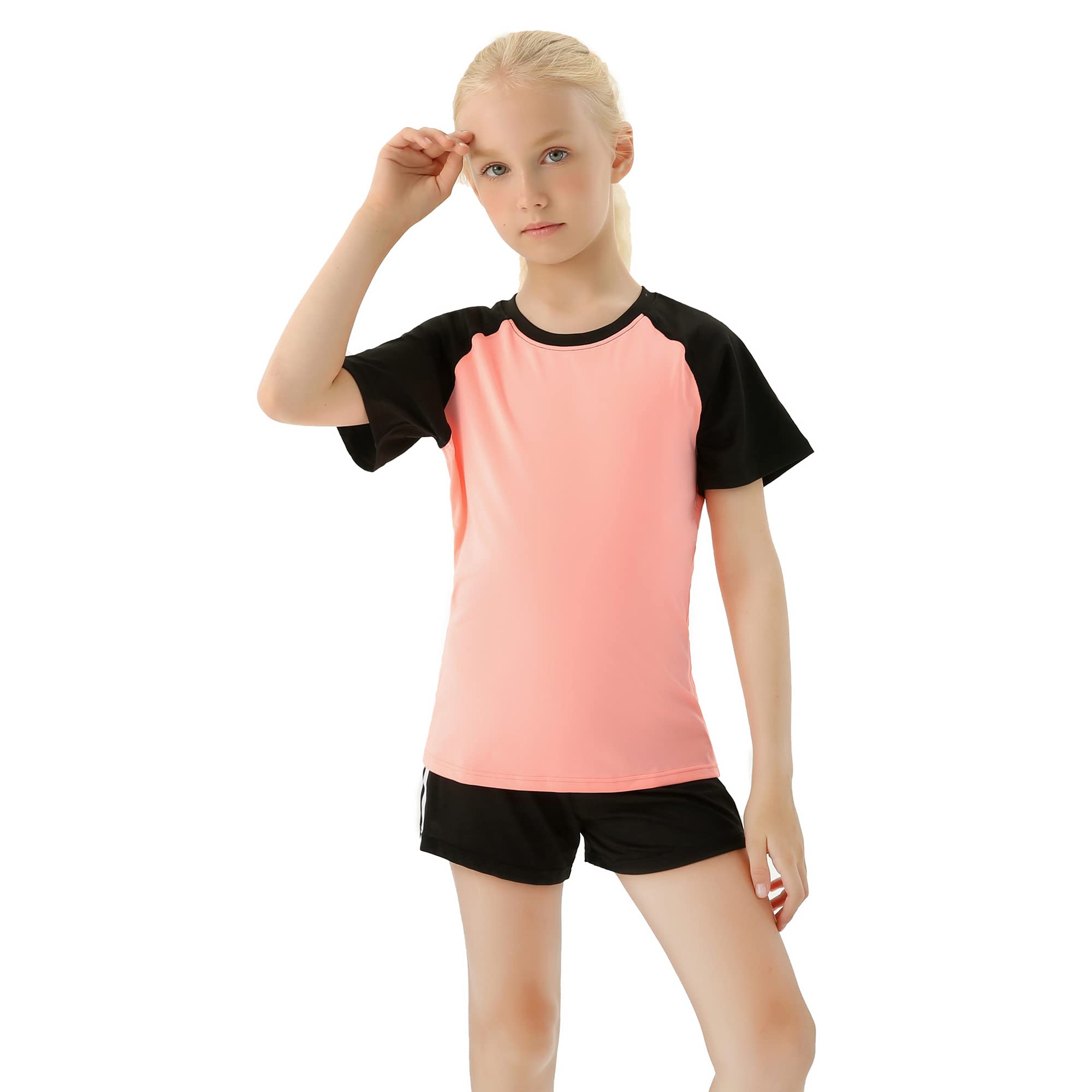 Chándal para niños, niñas y niños, traje deportivo de 2/3 piezas, conjunto de ropa para correr (camisa + pantalón), entrenamiento, correr, fútbol, baloncesto, camisetas, yoga
