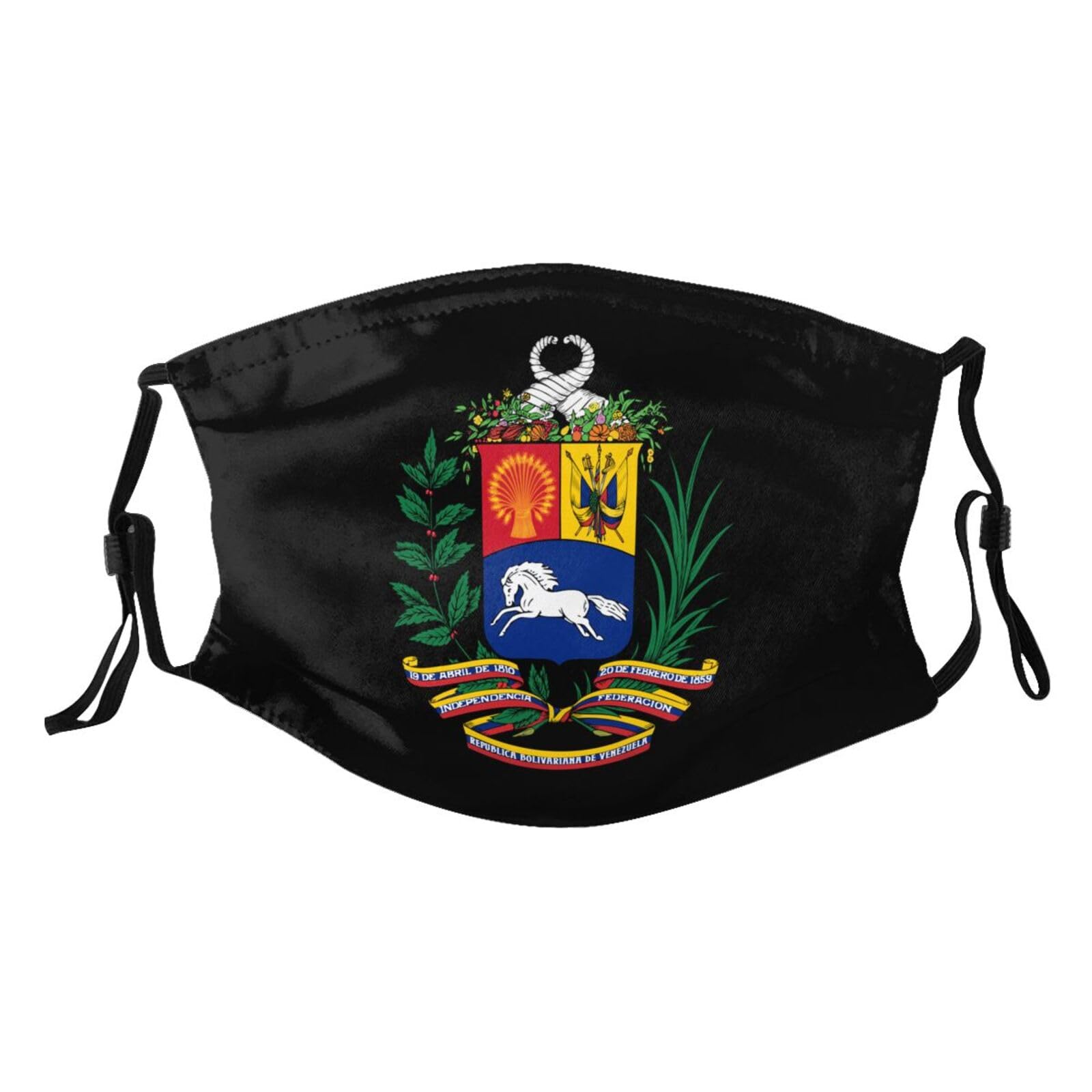 Coat of Arms of Venezuela Adult Dust Mask Adjustable Dust Face with 2 Filter5746