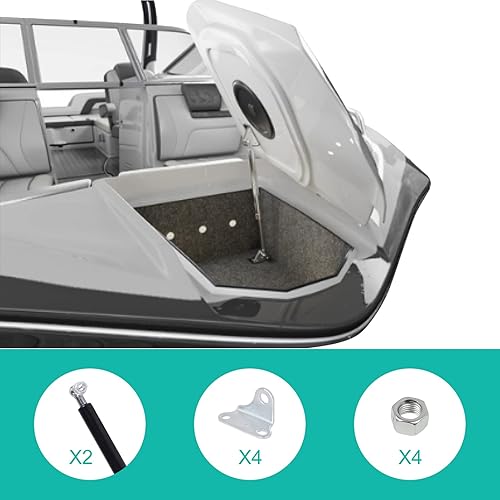 Miniatura 6 de Soporte de gas de 15.0 in, 100 N15 pulgadas, 22.5 libras, soporte para resorte de gas, traje resistente para caja de caravana, carcasa de cámper,