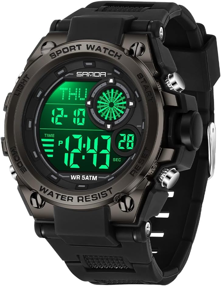 FANMIS Men's Watches Sport Outdoor Waterproof Military Watch Multi Function Tactical Digital Led Electronic Wristwatch Date Large Face Alarm Stopwatch Countdown for Men - Image 2