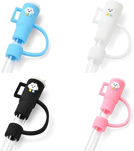 Miniatura 4 de ALINK Paquete de 4 popotes de repuesto y cubiertas para popotes Stanley de 40 onzas y 30 onzas, popotes transparentes de plástico reutilizables de