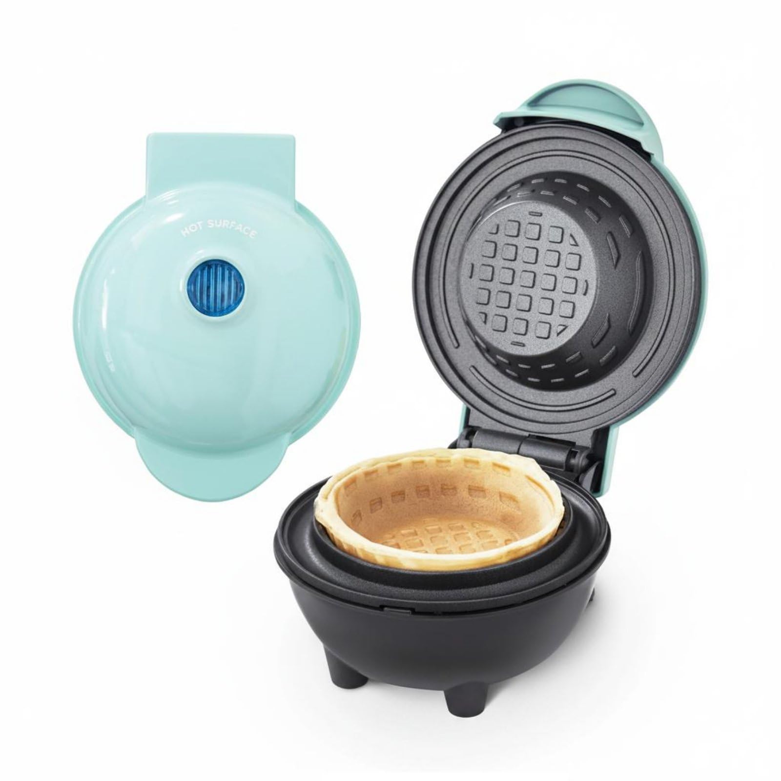 Multi-Functional Mini Waffle Bowl Creator Non-Stick Ice Cream Bowl Press Easy Cleanup Electric Fluted Cake Creator for Dessert, Party, Us 110V Waffle Bowl-image-46