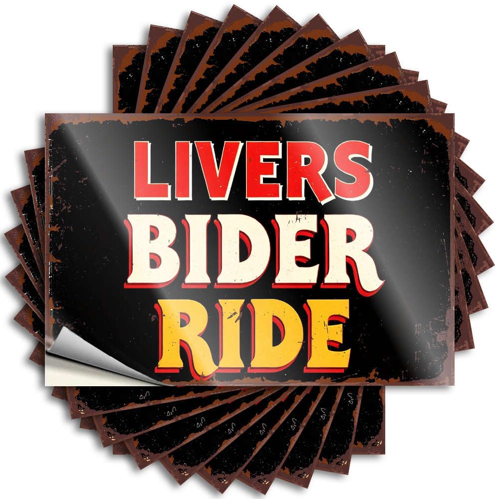 Funny Sticker Winter Must Bumper Livers Bider Ride. - No Residue Decals for Motorcross(12X18CM)