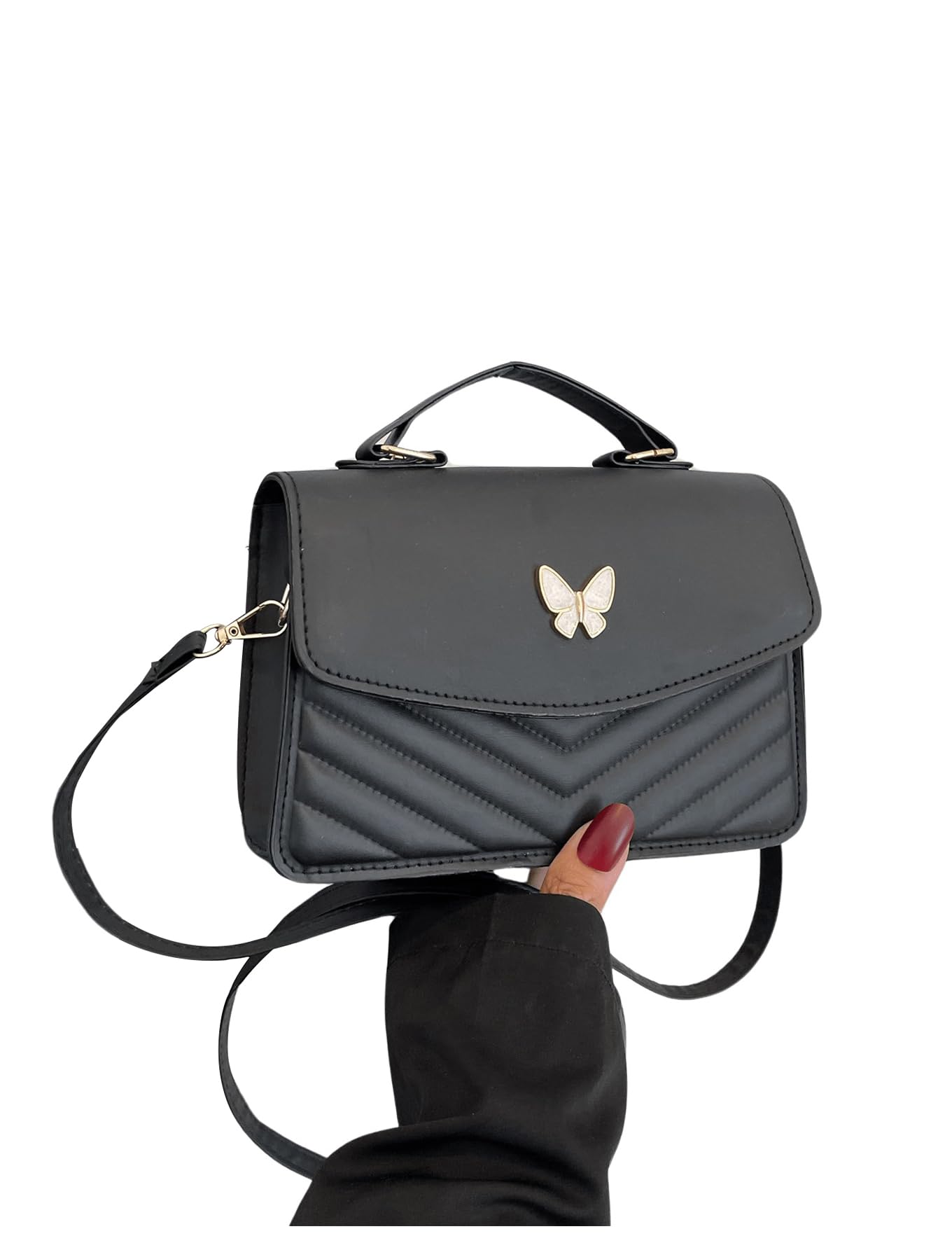 Floerns Women's Small Crossbody Bag Butterfly Leather Cute Clutch Purse Shoulder Bag