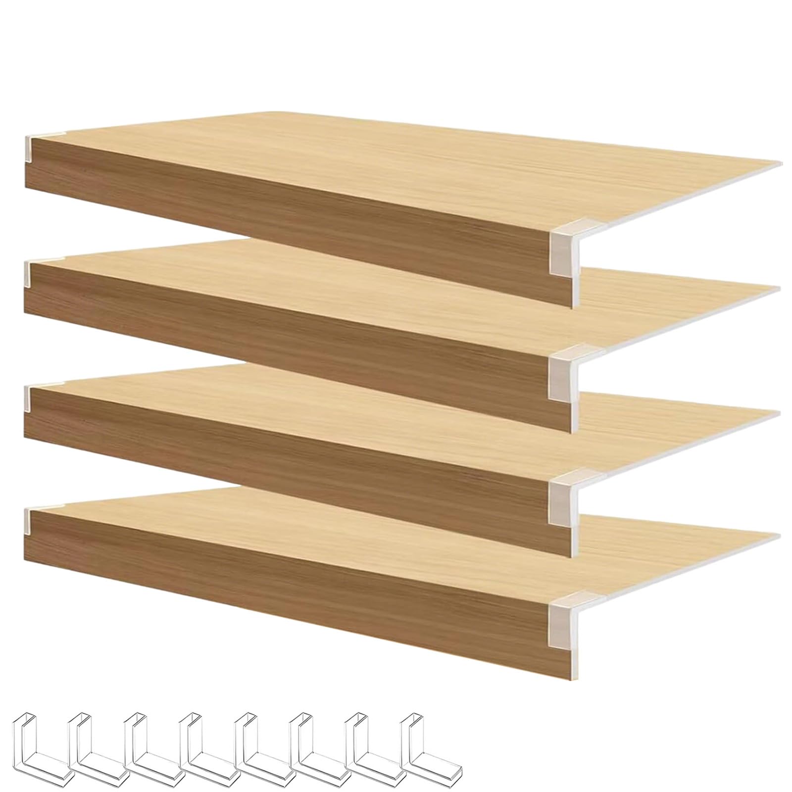 Genérico Protectores para estantes de despensa de 39x12 Pulgadas - 4 Fundas Removibles para estantes de Alambre | Resistentes a los arañazos, fáciles de Limpiar. Mejora para tu Cocina con Acabado de