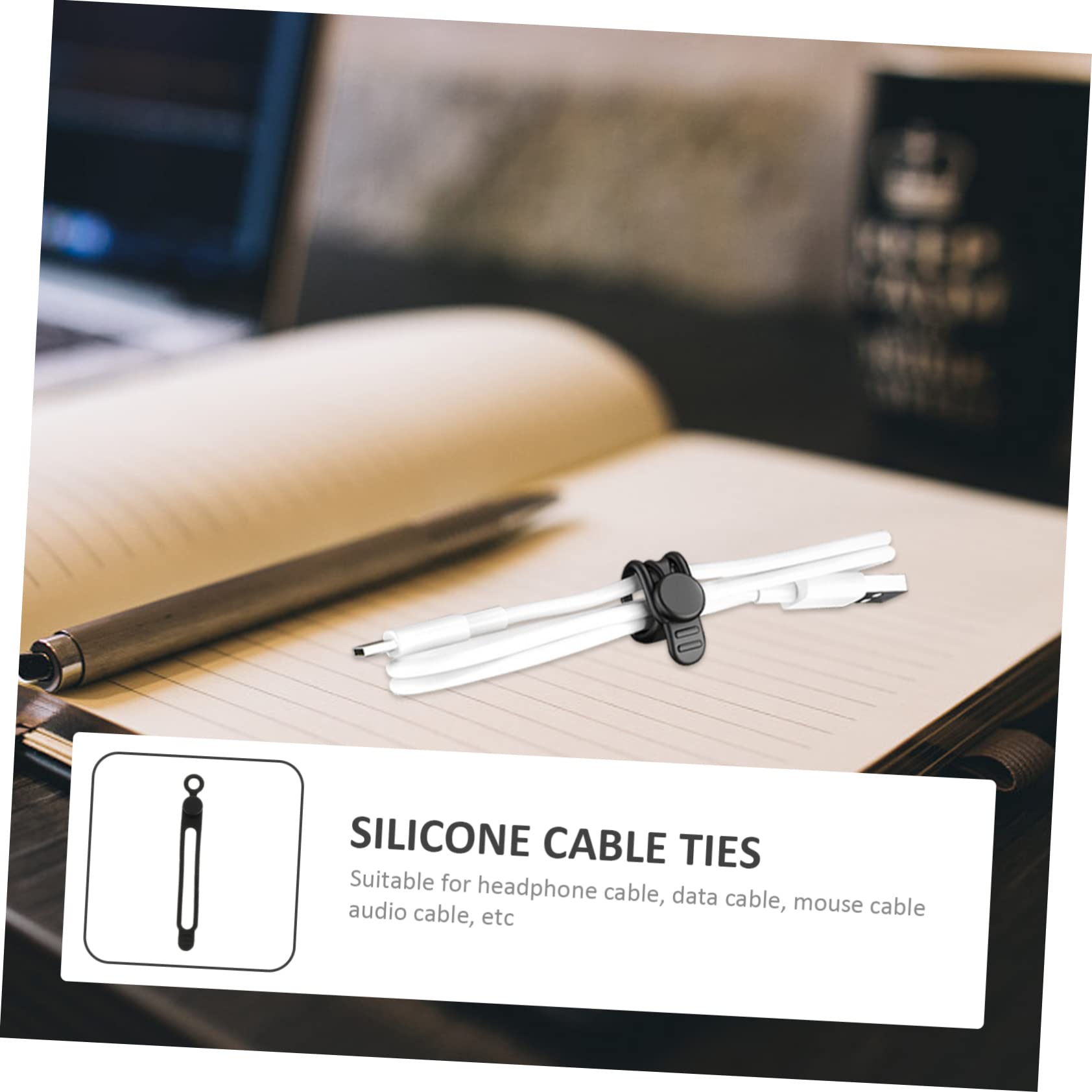 DOITOOL 3 Sätze Wiederverwendbare Silikon-kabelbinder Drahtbinder Kabelbinder Für Pc Computer Telefon Zum Organisieren Von Kabeln 40 Stück * 3