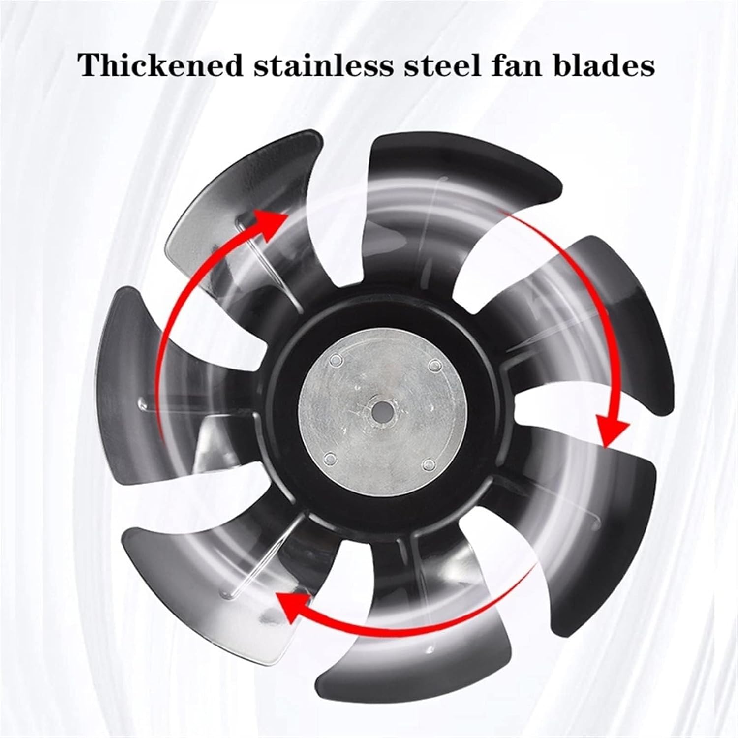 10-Inch Wall-Mounted Metal Exhaust Fan with Check Valve, Protective Mesh Cover, Low Noise Ventilation for Kitchen & Bathroom(6inch)