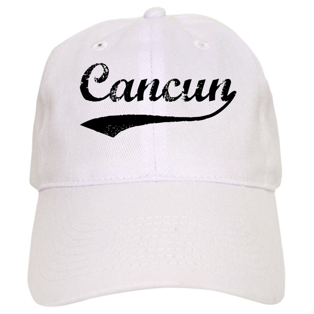 CafePress Vintage Cancun Cap Unique Adjustable Baseball Hat White
