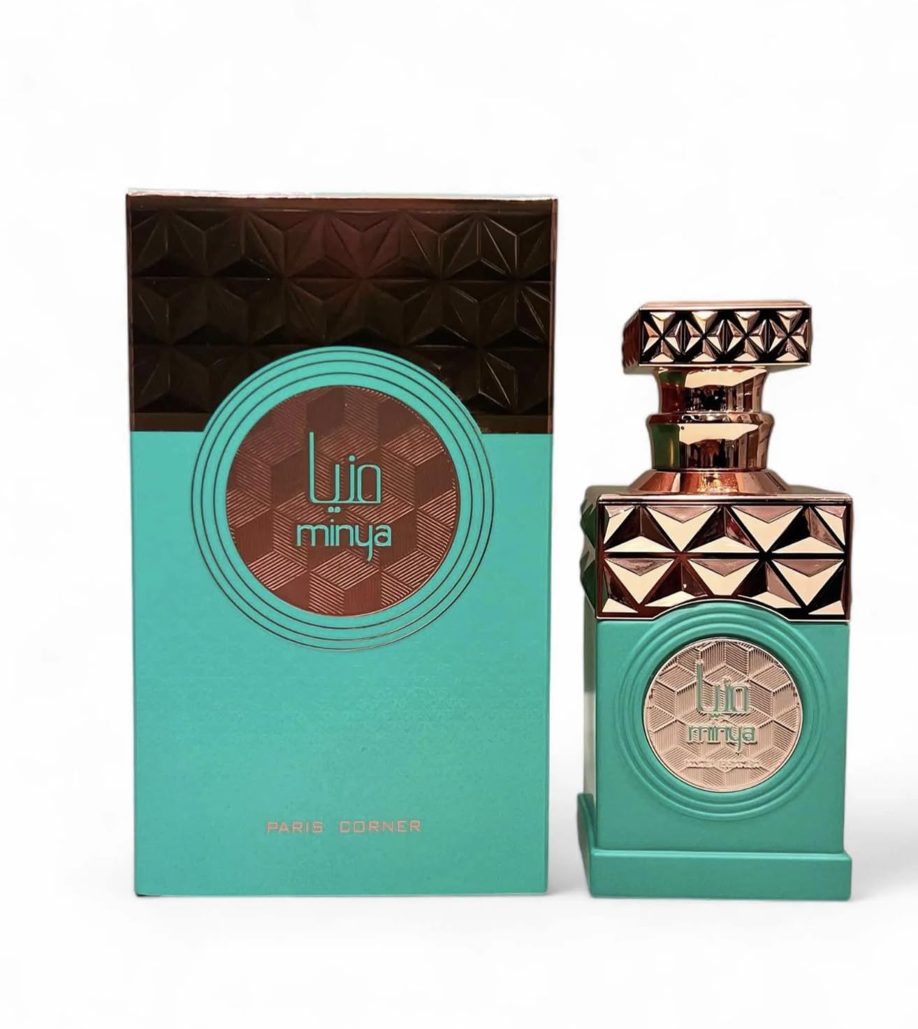 Perfume Minya Original 100ML, Perfume Árabe de Larga Duración, Eau Da Parfum, Incluye Atomizador 5ML, Fragancia Dulce y Floral con Notas de Vainilla, Caramelo Salado y Sándalo (Minya)