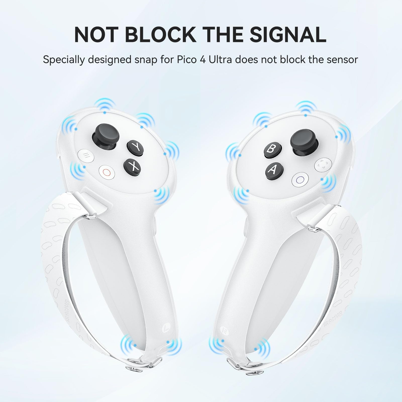 SHEAWA Adjustable Handle Grip Cover Controller Cover with Hand Strap for Pico 4 Ultra Handle Accessories