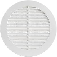 Vista 10 de Ventilación redonda Soffit de 5 pulgadas - Rejilla de ventilación de aire - Cubierta de rejilla - Malla de malla integrada - Ventilación HVAC
