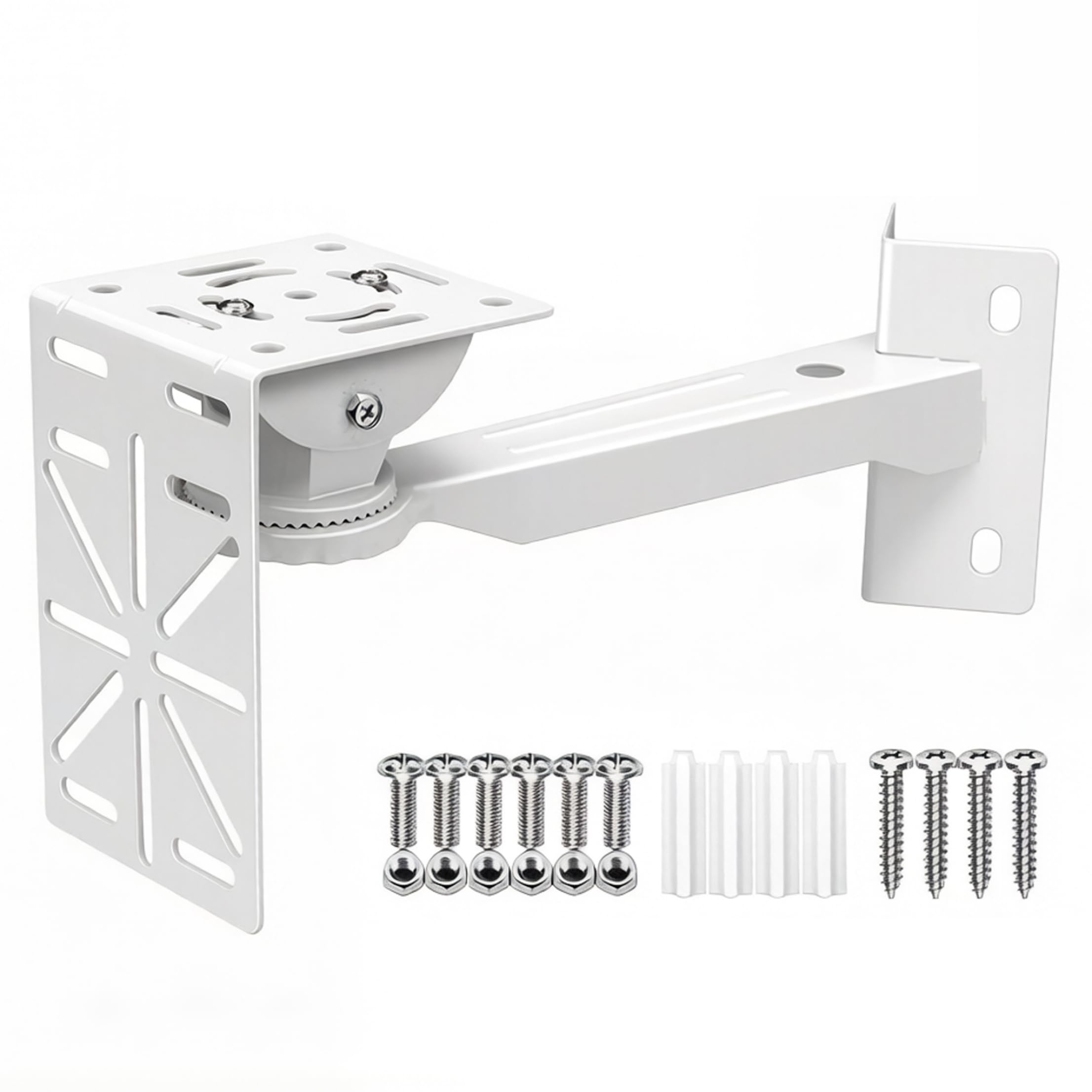 Heavy Duty Steel Security Camera Pole Mount Bracket, Adjustable Outdoor Camera Support for Pole, Wall, Corner, Multi-Installation, Style 2