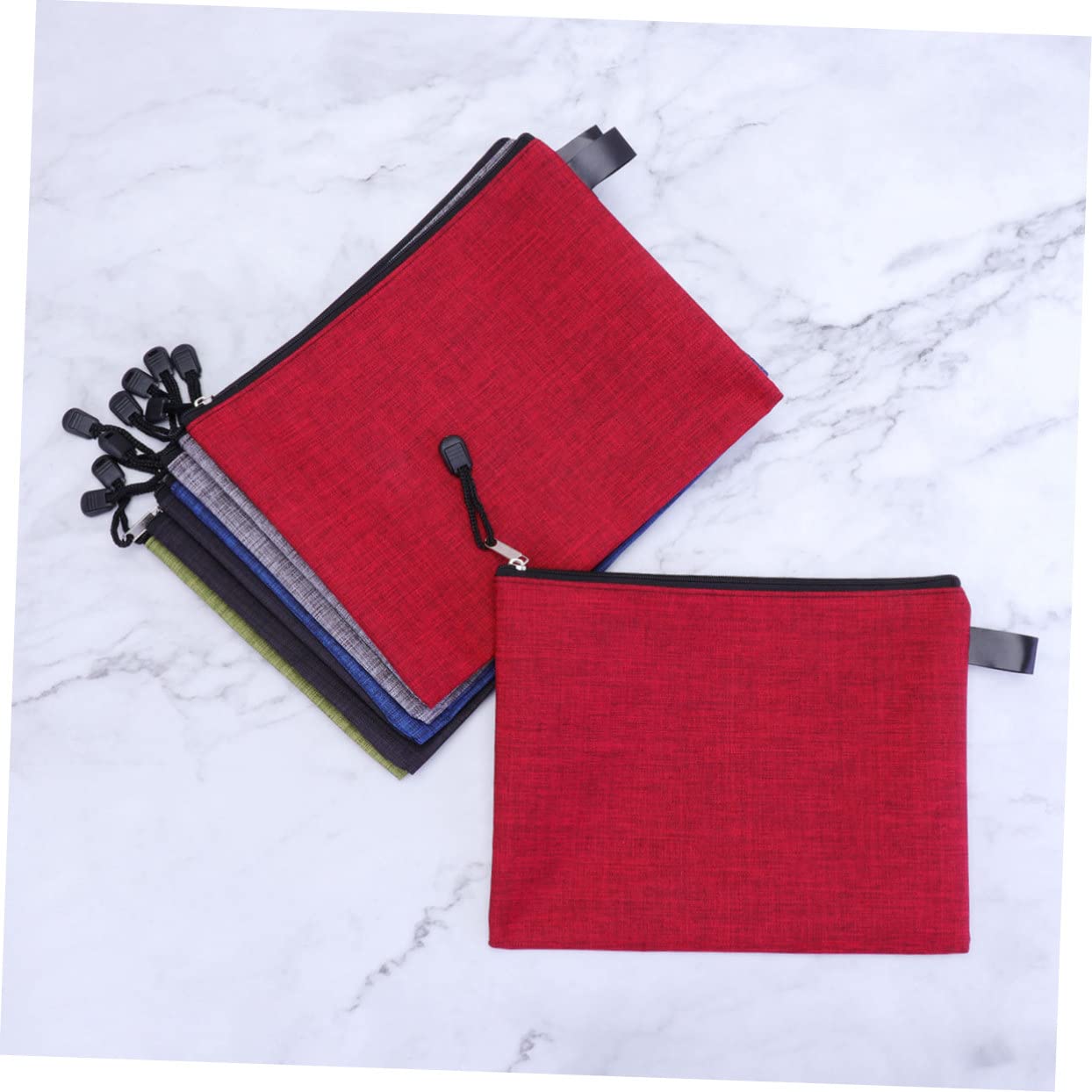 STOBOK 10pezzi Borse Per Documenti Oxford Sacchetto Con Cerniera Per Ufficio Borsa Per File Design Robusto e Portatile Casuali