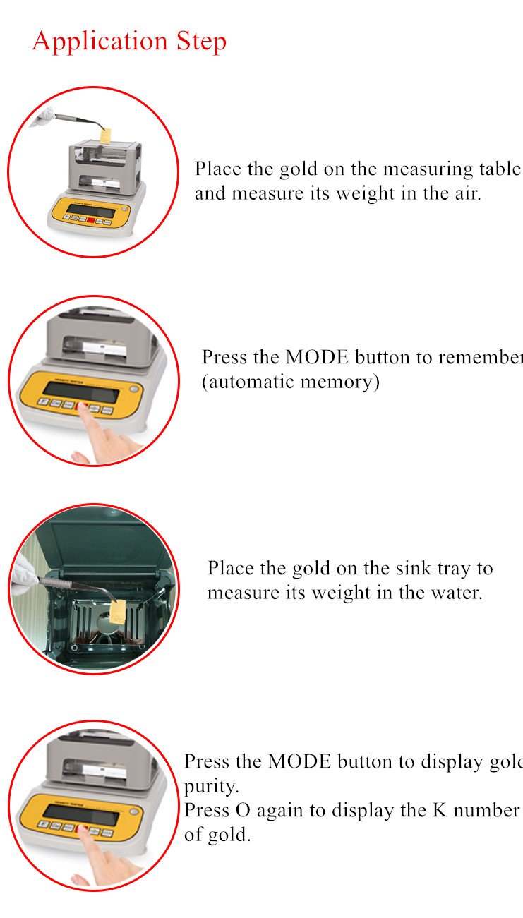Elektronisches Gold-Reinheitstestgerät A-600 – Dichtemessung 0,001 G/cm³, Zerstörungsfrei, Für Gold, Silber & Platin