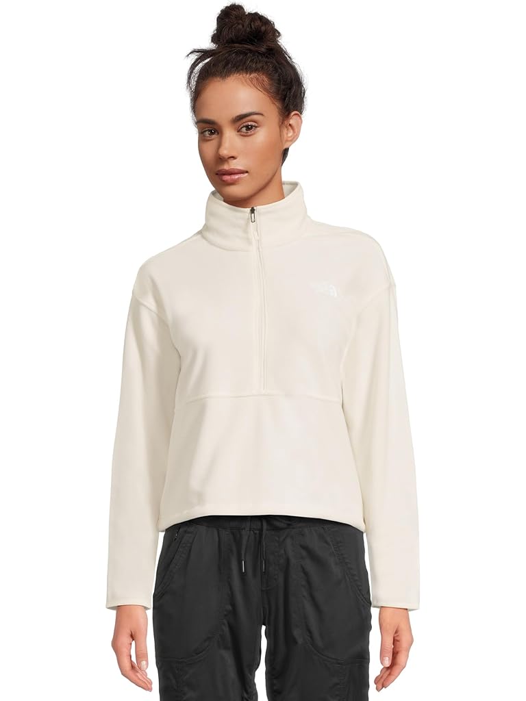White The North Face Glacier Fleece &#189; Zip Short Jacket