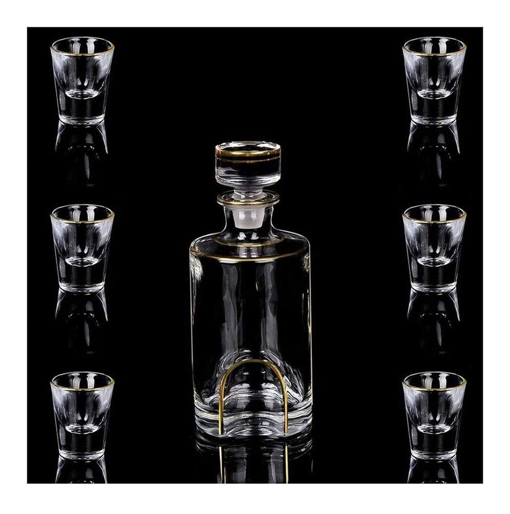 Buy WJJ Whiskey Decanter Crystal Whisky Decanter And Glasses Set 680ml
