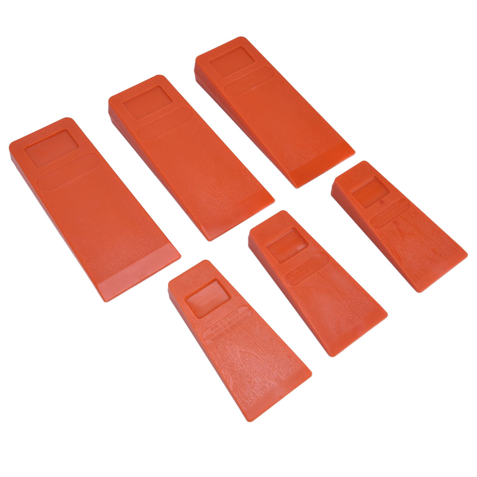 Lot De 6 Cales D'abattage D'arbres, Cales De Tronçonneuse en Plastique Rouge pour Augmenter la Friction, équipement De Coupe D'arbres pour Bûcherons, Travail du Bois, Jardinage
