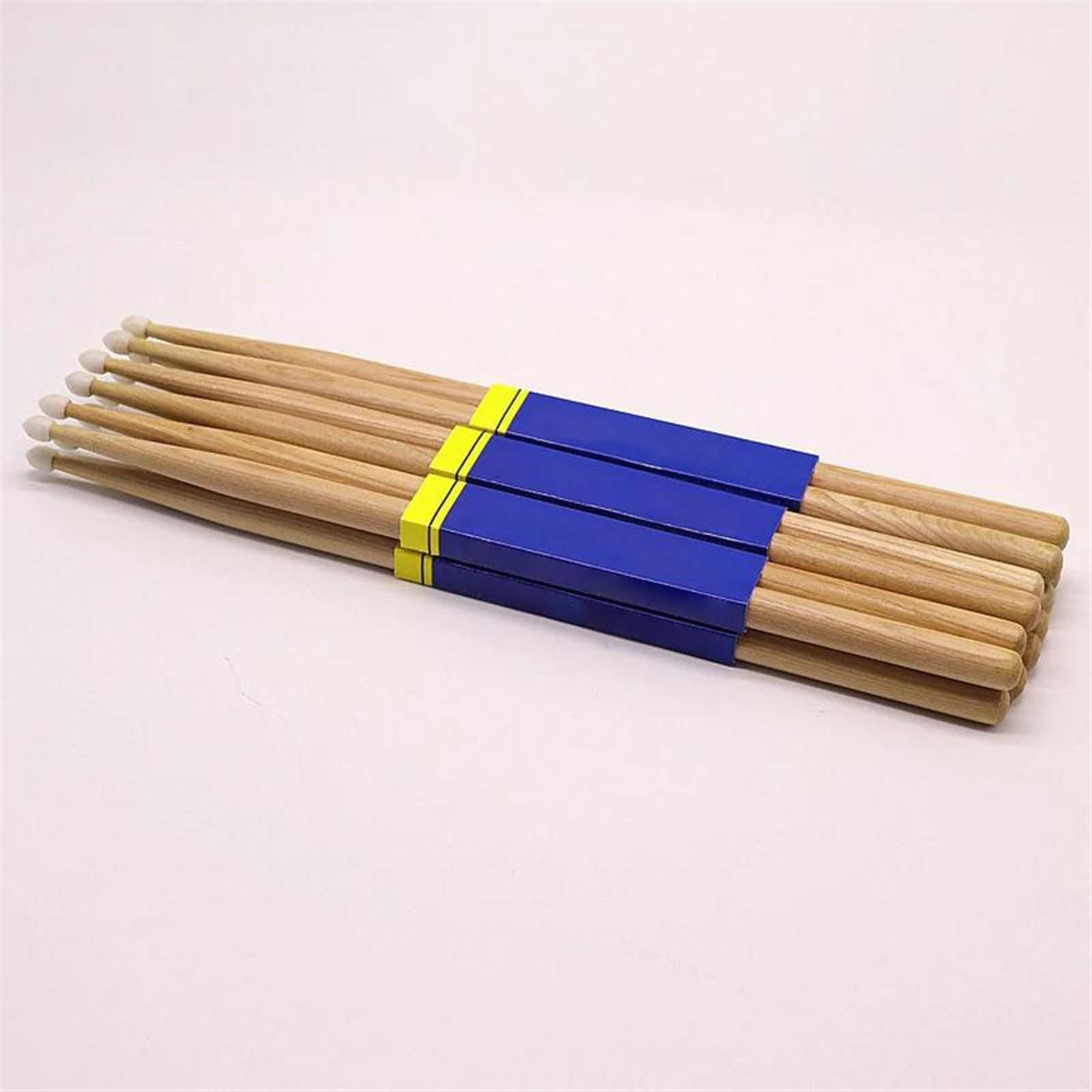 Accessori per Percussione 6 Paia Di Bacchette 2B Con Punta In Nylon, Bacchette In Legno Di Noce Americano, Con Finitura Opaca
