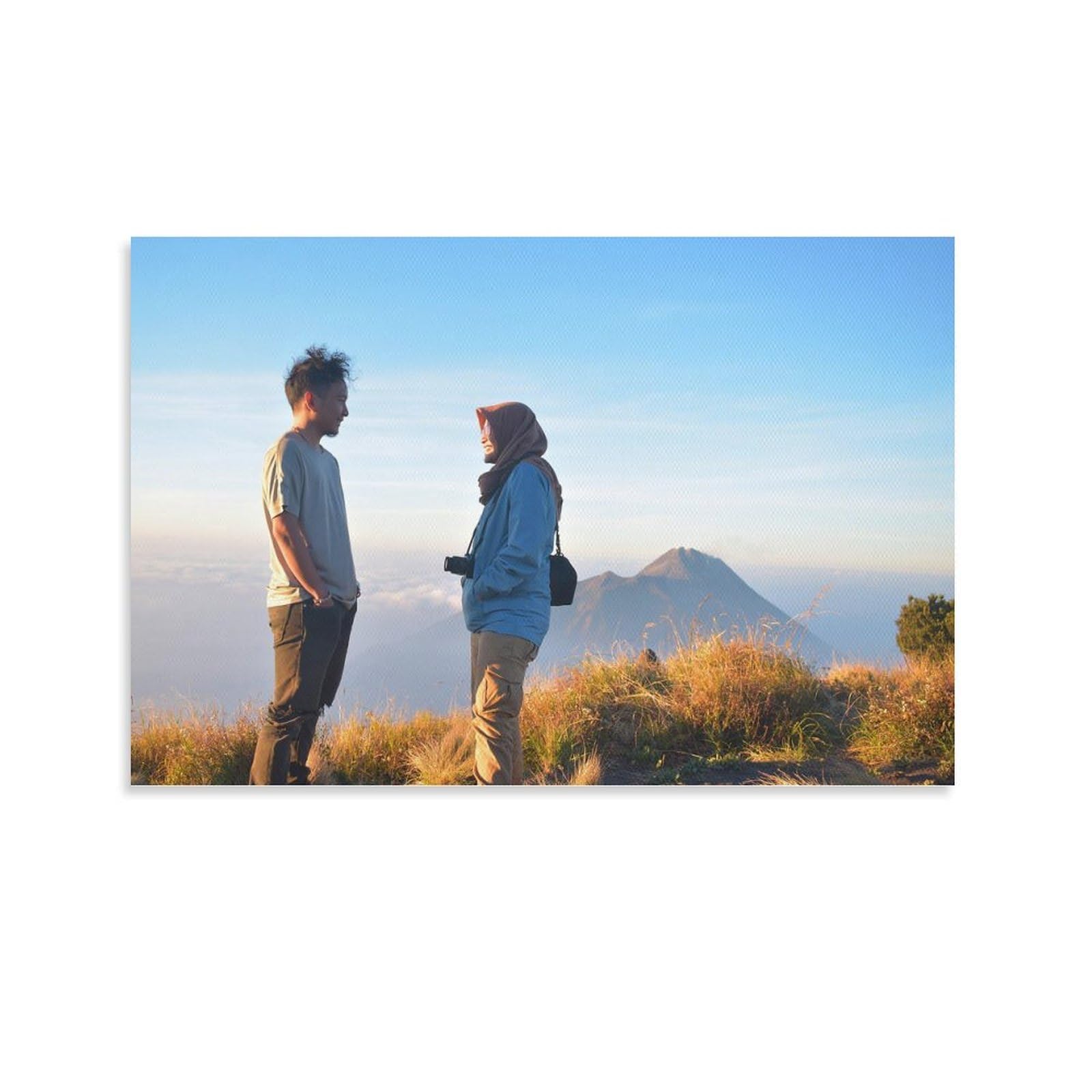 Impression sur toile portrait de couple 60x90 cm pour tableau abstrait moderne - 6