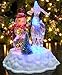BANBERRY DESIGNS LED Snowman Christmas Decoration - Lighted Snowman and Reindeer Figurine Acrylic Holiday Decoration