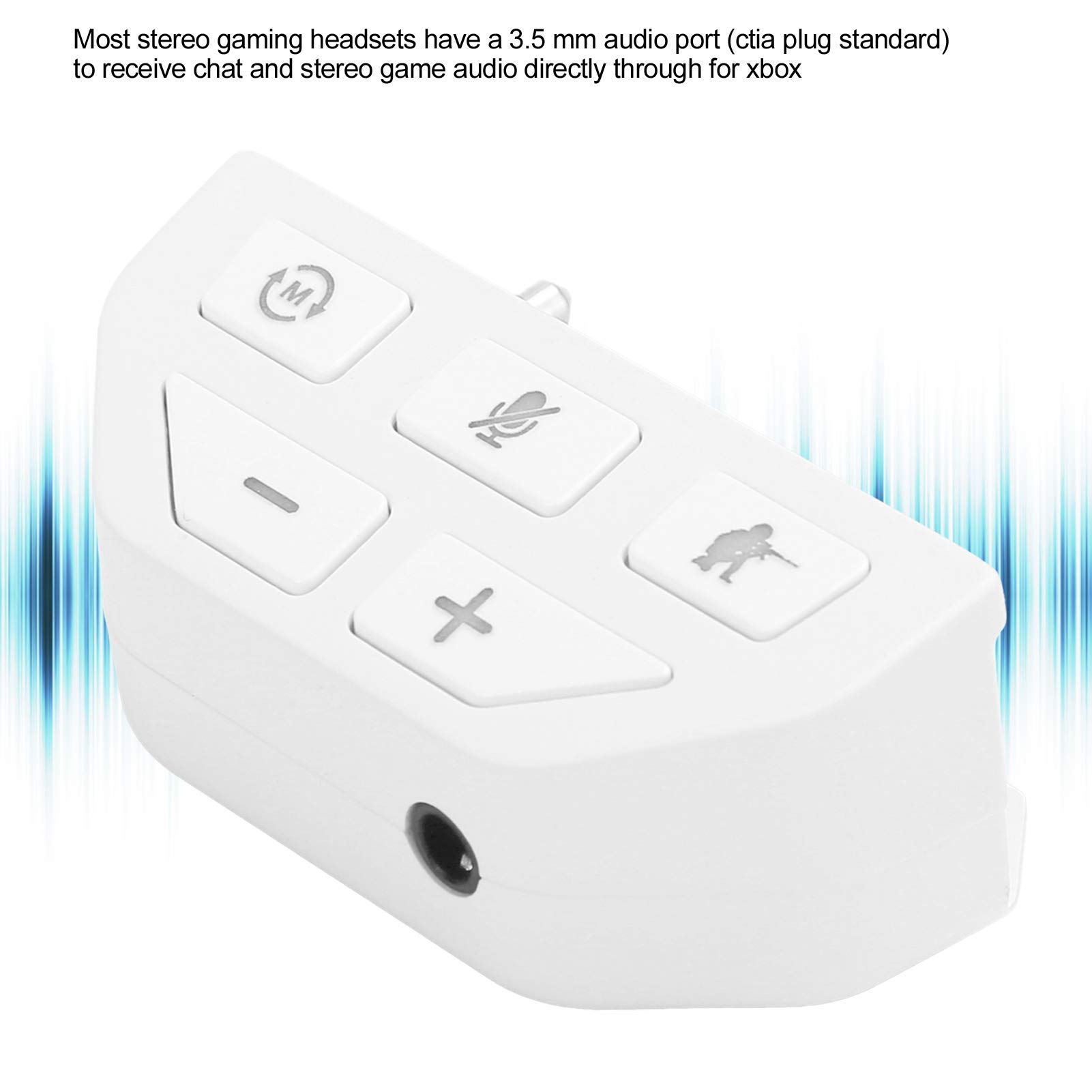Adaptateur De Casque Xboxs, Adaptateur De Contrôleur Xboxs, Adaptateur De Casque Stéréo, Convertisseur De Casque, Adaptateur De Casque Micro pour Contrôleur Xboxs One(Blanc)
