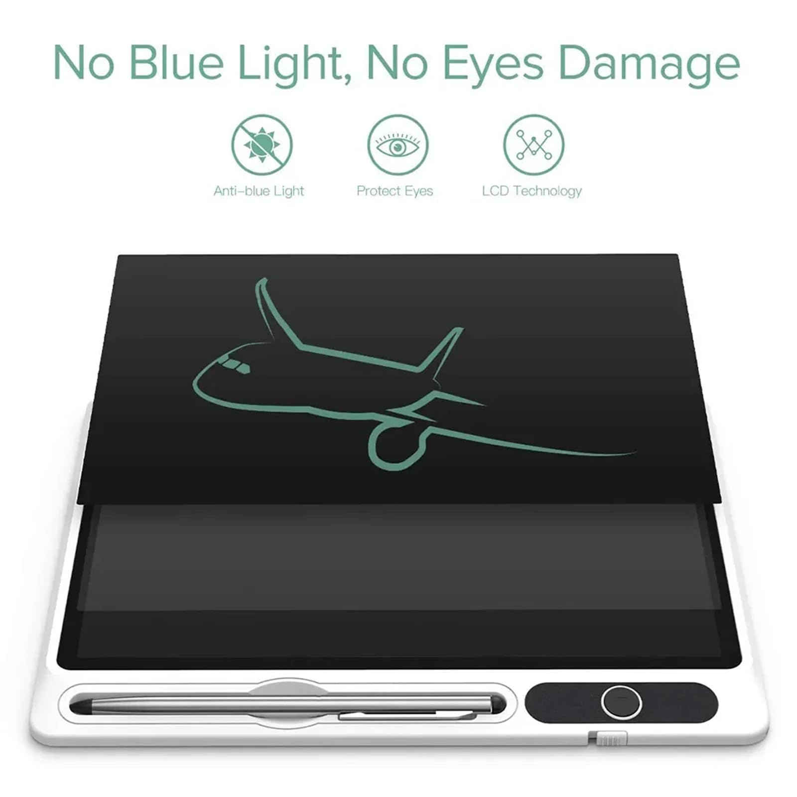 Tablet LCD aziendale da 10,1 pollici con stilo in acciaio inossidabile e funzione di blocco schermo intelligente, adatto a bambini, studenti e uomini d'affari,Pink