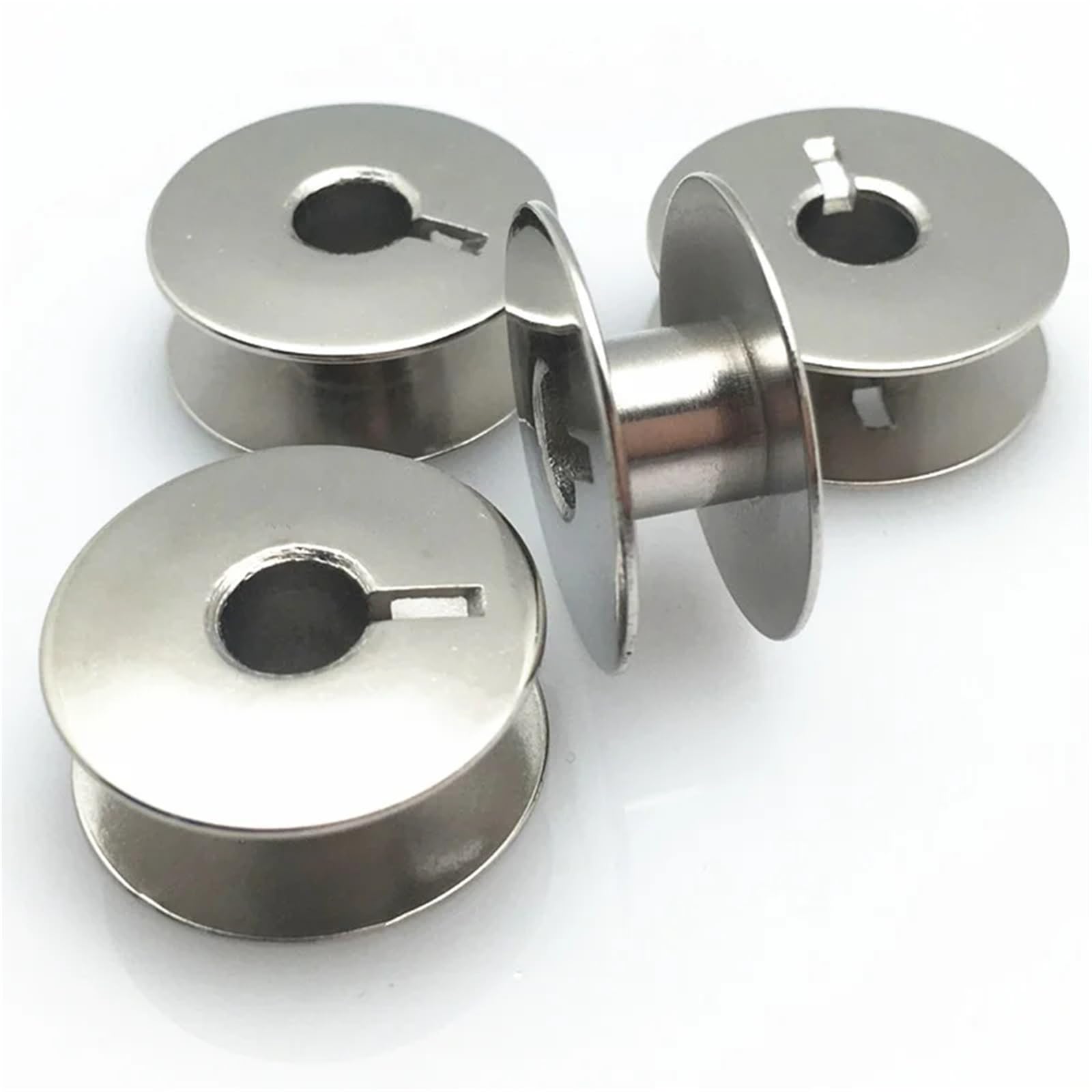 200 bobinas de metal for máquina coser doméstica, acero inoxidable, for bobinado hilo seda Para MáQuinas