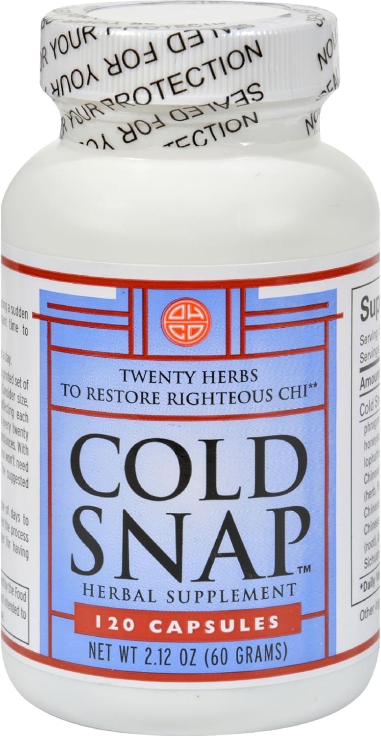 Cold Snap – Chinese Herbal Supplement for Deep-Level Immune Support – Immune System Booster with 20 Natural Ingredients, Ginseng, Ginger – Fast Acting for Sudden Issues – 120 Capsules, 4 Pack