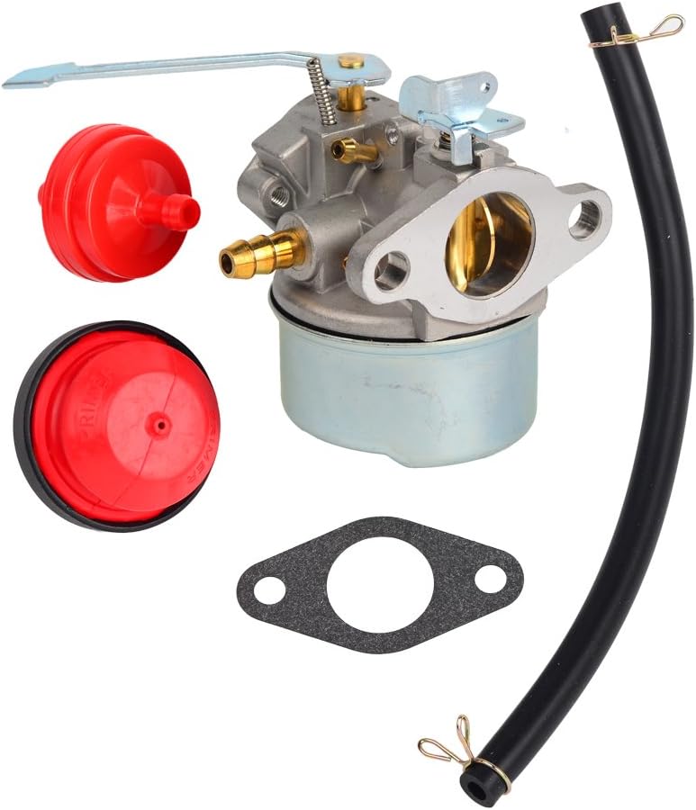 HIFROM Carburetor with Gasket Primer Bulb Fuel Filter Fuel Line Compatible with Tecumseh 3HP 2