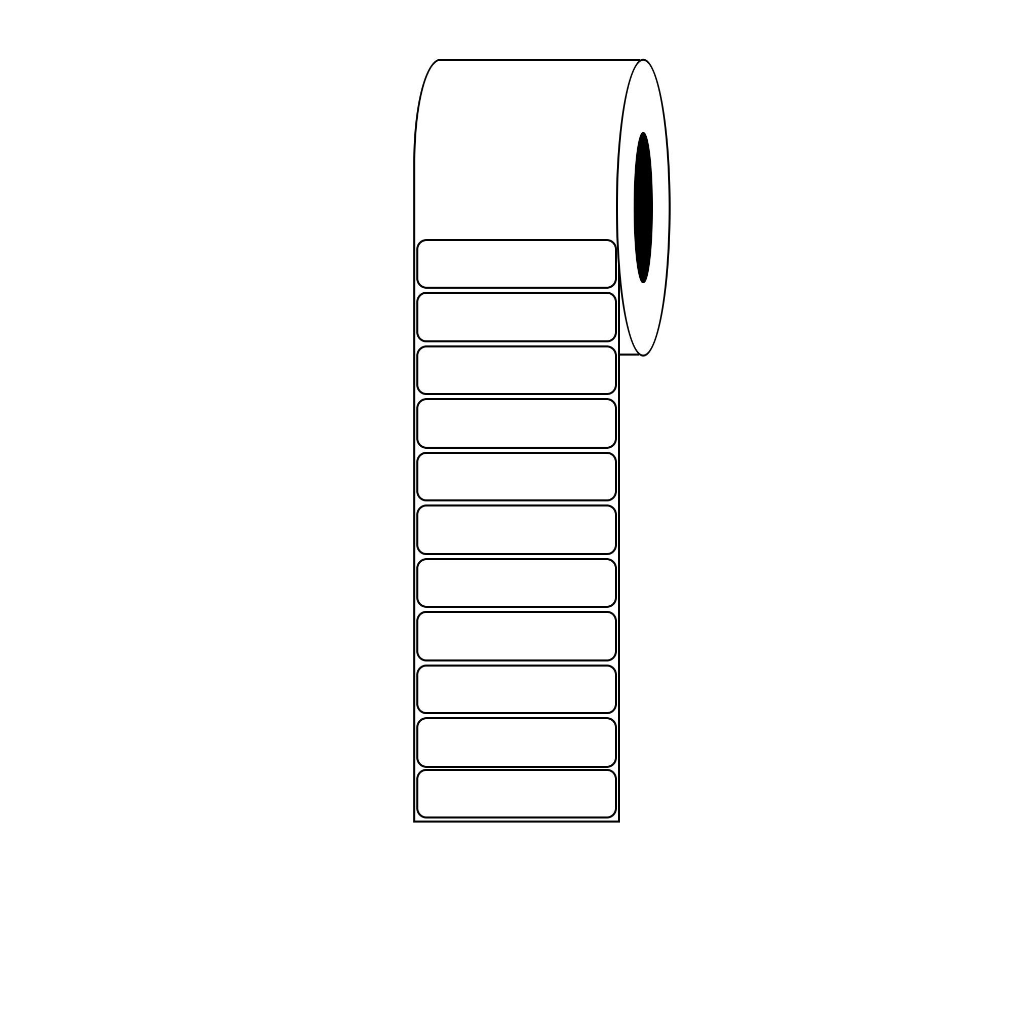 Kenco Premium 4" X 1" Standard Gloss Paper Roll-Fed Inkjet Labels. Compatible with Primera LX800, LX810, LX900 & LX910 Printers. 2,475 Labels per Roll