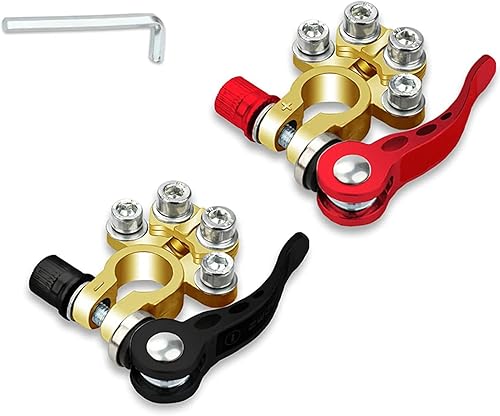 Miniatura 1 de Conectores de terminales de batería de cobre y latón para automóvil, terminales de batería de automóvil, poste superior, positivo, juego negativo