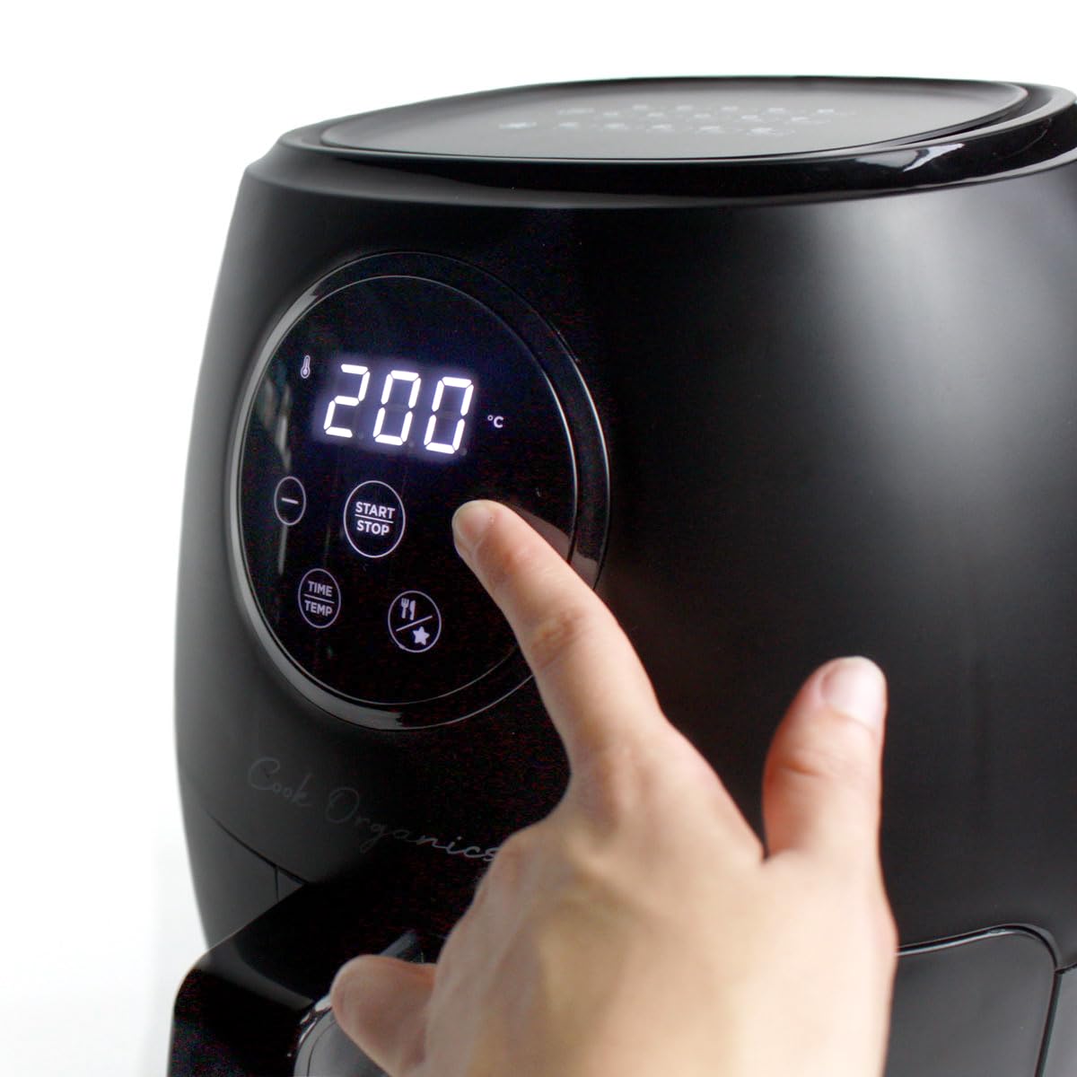 PRIXTON Cook Organics - Freidora sin Aceite de Aire Caliente/Air Fryer Capacidad 3,5 litros Pantalla LED Táctil Potencia 1300 W 10 Programas Predeterminados Tiempo y Temperatura Ajustables