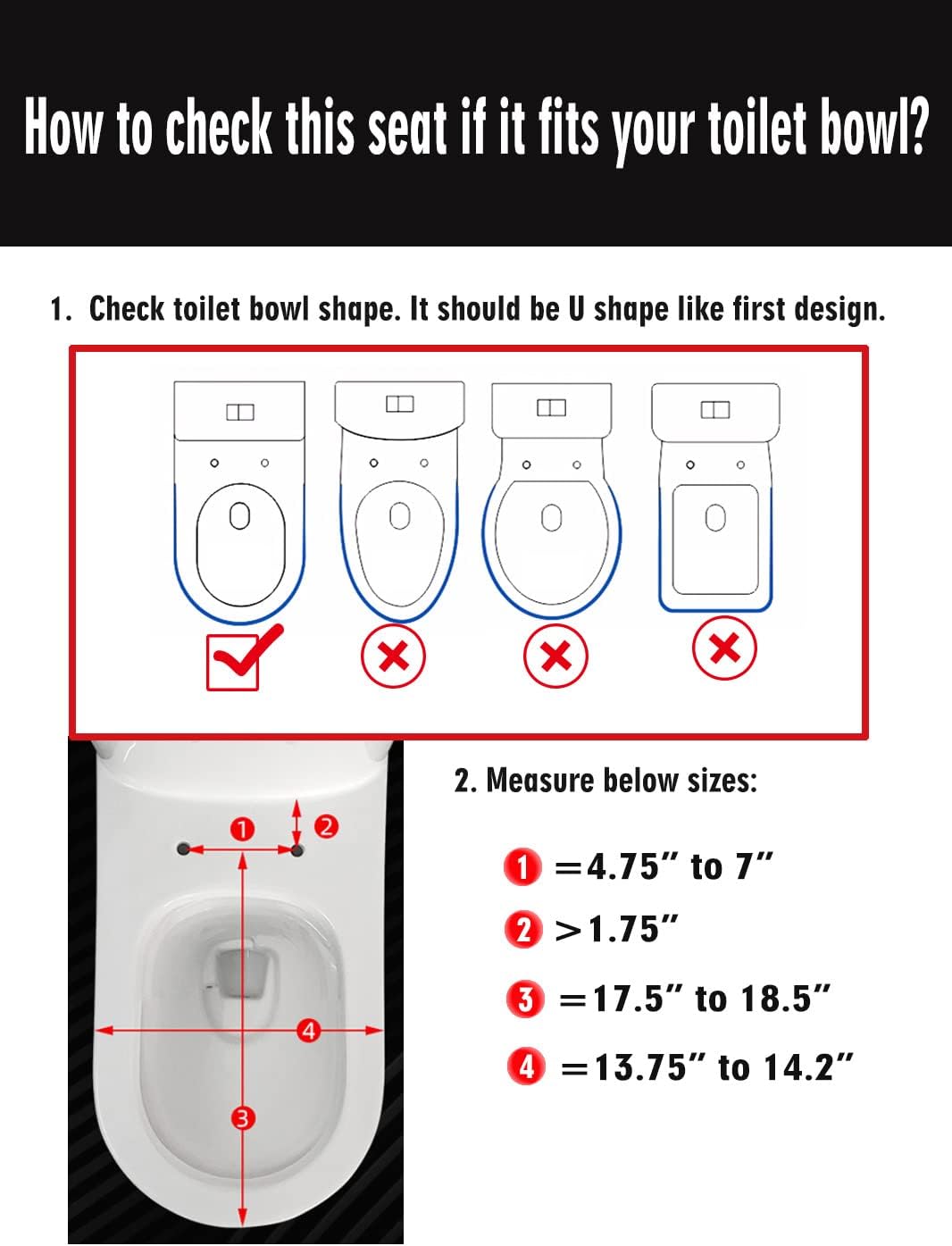 SouNor TU910 U Shaped Toilet Seat with Built-In Toddler Seat 2 in 1 For Adults Kids Soft Close,White